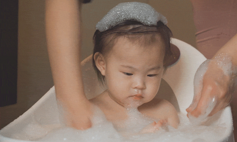 리틀클라우드 구름타월 포인트3 목욕 영상